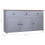 VidaXL vidaXL Solid Wood Pine Sideboard Grey 3 Drawers 3 Doors Storage Chest Cabinet 6