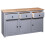 VidaXL vidaXL Solid Wood Pine Sideboard Grey 3 Drawers 3 Doors Storage Chest Cabinet 5
