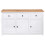 VidaXL vidaXL Solid Wood Pine Sideboard White 3 Drawers 3 Doors Storage Chest Cabinet 5