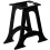 VidaXL vidaXL 2x Coffee Table Legs with Arched Base A-Frame Cast Iron Desk Support 1