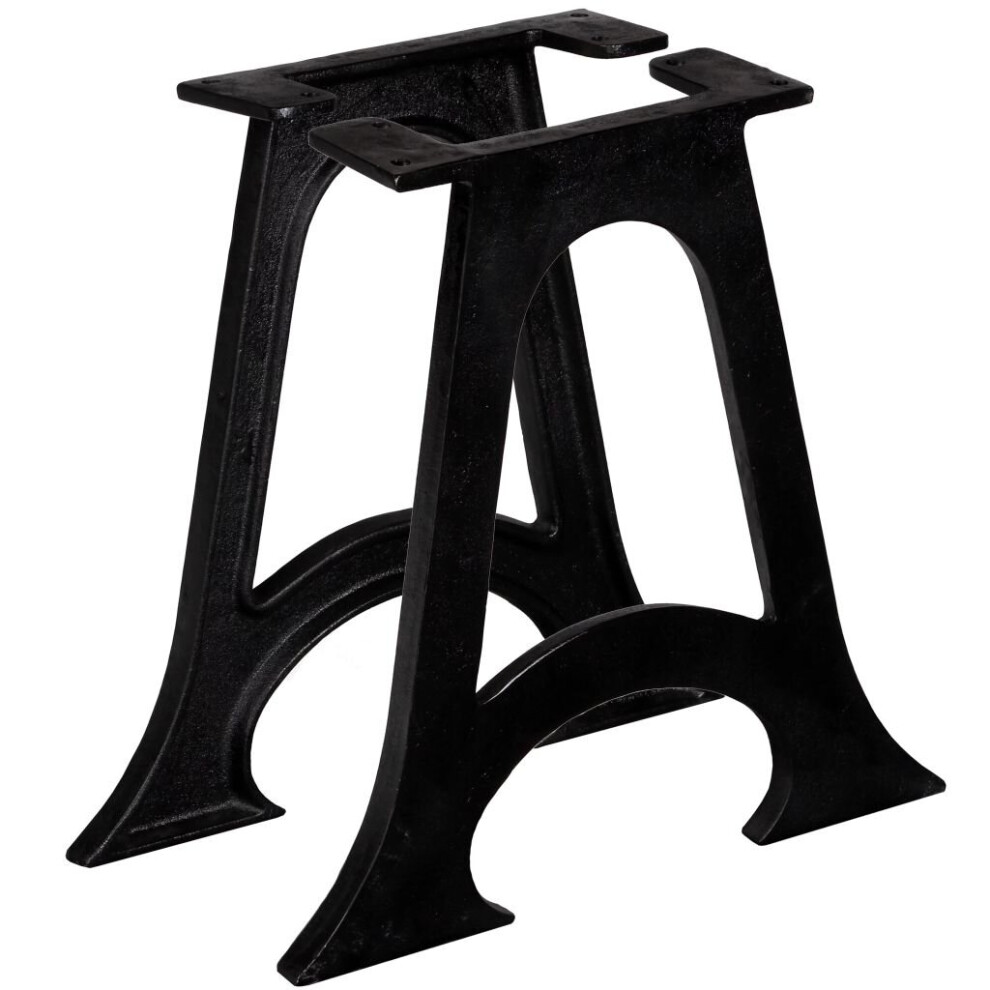 vidaXL 2x Coffee Table Legs with Arched Base A-Frame Cast Iron Desk Support