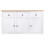 VidaXL vidaXL Solid Wood Pine Sideboard White 3 Drawers 3 Doors Storage Chest Cabinet 2