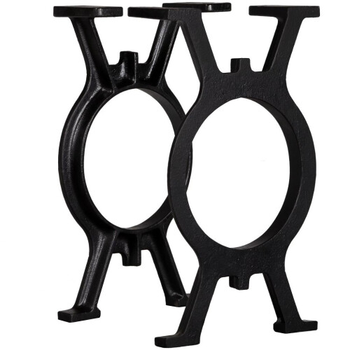 VidaXL vidaXL 2x Bench Legs O-Frame Cast Iron Industrial Dining Table Desk Support