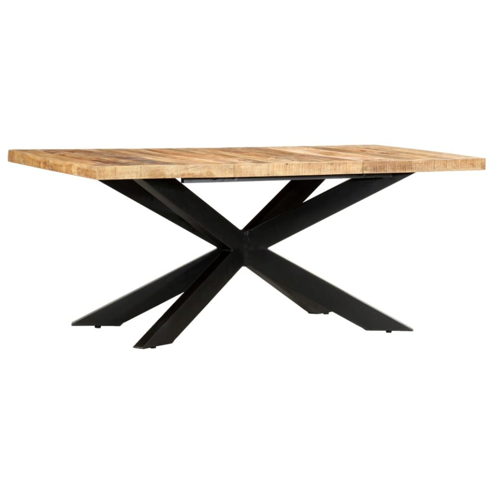 vidaXL Solid Rough Mango Wood Dining Table 180cm Kitchen Breakfast Dinner Desk