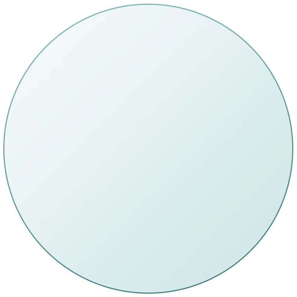 vidaXL Table Top Tempered Glass Round 400mm Replacement Protector Cover Sturdy