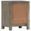VidaXL vidaXL Solid Mango Wood Bedside Cabinet Grey 40x30x50cm Storage Cupboard Stand 4