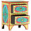 VidaXL vidaXL Solid Mango Wood Bedside Cabinet with 2 Drawers 40x30x50cm Nightstand 5