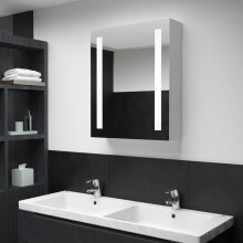 vidaXL LED Bathroom Mirror 50x13x70cm Wall Light Vanity Mirror Wall Cabinet