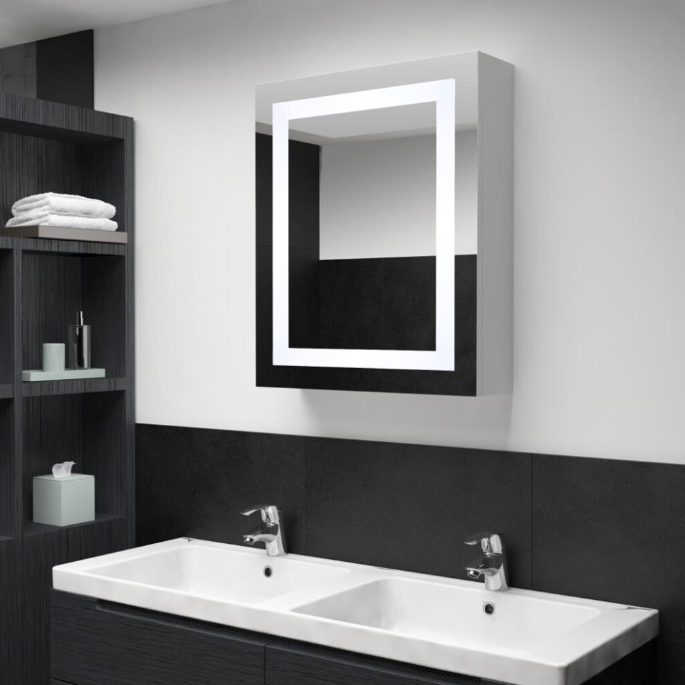 Vidaxl Led Bathroom Mirror 50X13x70cm Wall Light Vanity Mirror Wall Cabinet