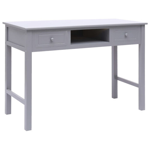 VidaXL vidaXL Schreibtisch Grau 1104576 cm Holz