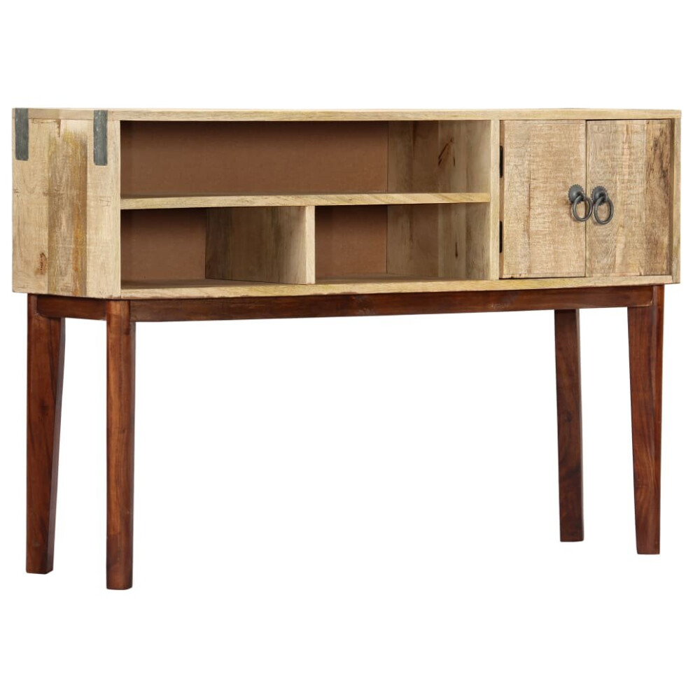 vidaXL Solid Rough Mango Wood Console Table 115x30x76cm Side Cabinet Stand