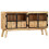 VidaXL vidaXL Solid Rough Mango Wood Sideboard Brown and Black Wooden Side Cabinet 9