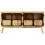 VidaXL vidaXL Solid Rough Mango Wood Sideboard Brown and Black Wooden Side Cabinet 3