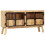 VidaXL vidaXL Solid Rough Mango Wood Sideboard Brown and Black Wooden Side Cabinet 8