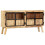 VidaXL vidaXL Solid Rough Mango Wood Sideboard Brown and Black Wooden Side Cabinet 11