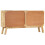 VidaXL vidaXL Solid Rough Mango Wood Sideboard Brown and Black Wooden Side Cabinet 5