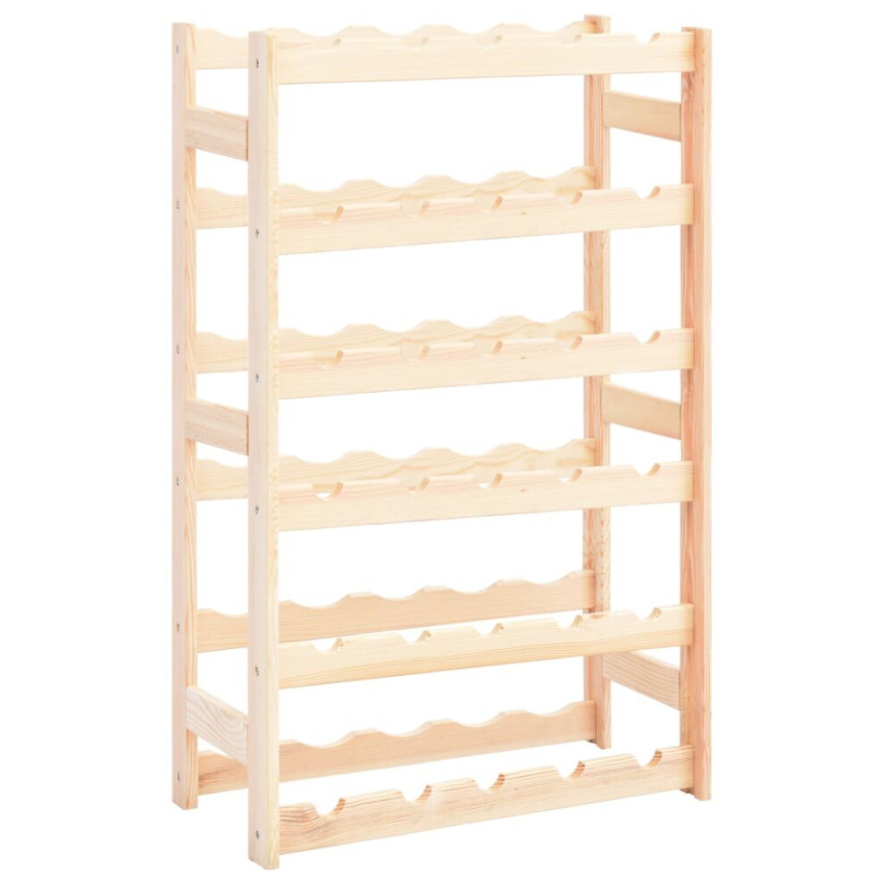 vidaXL Pinewood Wine Rack for 30 Bottles Storage Bottle Holder Cabinet