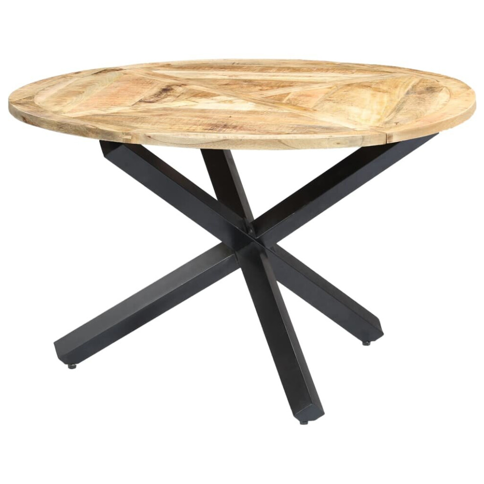 vidaXL Solid Mango Wood Dining Table Round 120cm Dining Room Table Kitchen