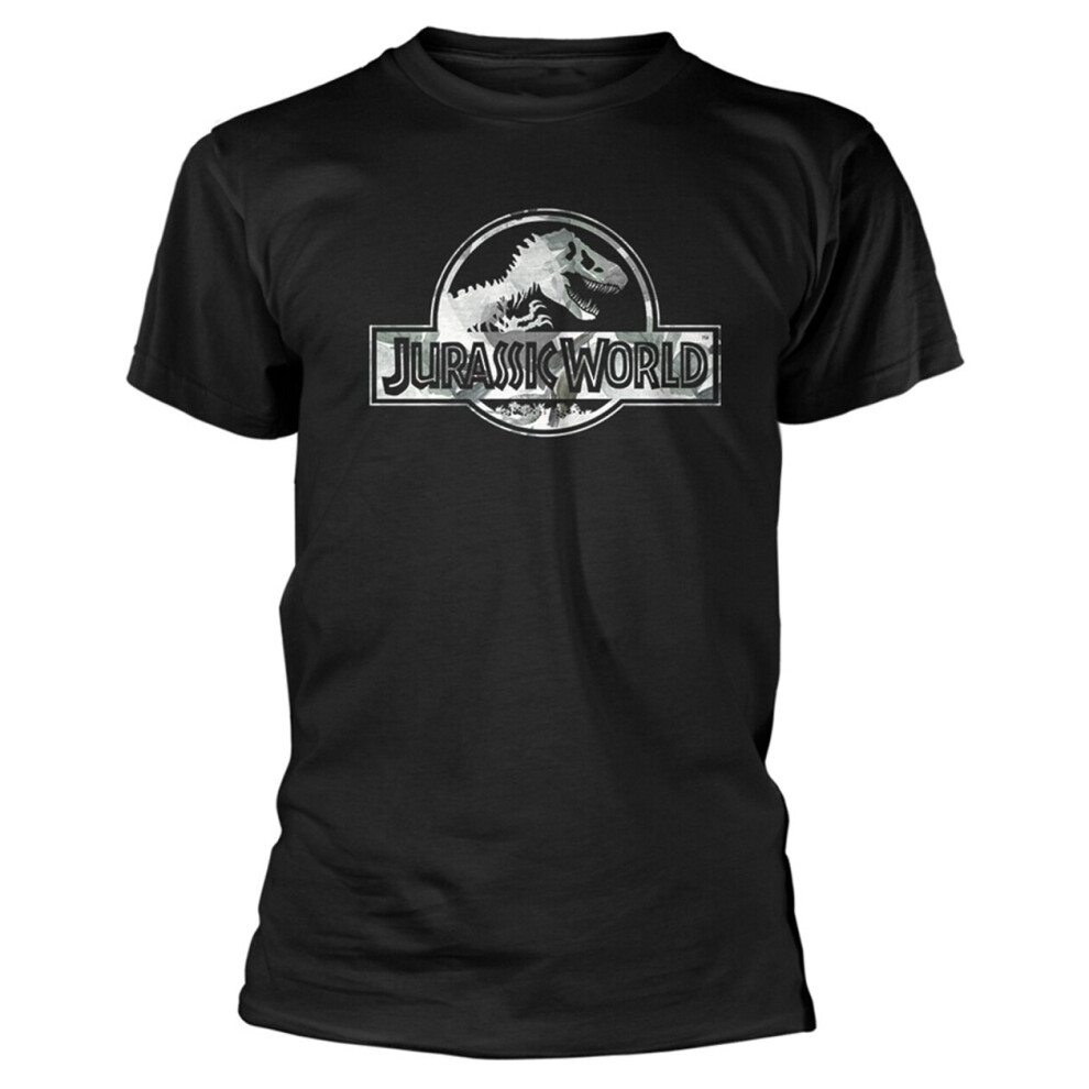 (X-Large) Jurassic World 'Logo' (Black) T-Shirt