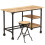 VidaXL vidaXL Solid Mango Wood Desk with Folding Stool 115x50x76cm Office Worktable 11