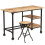 VidaXL vidaXL Solid Mango Wood Desk with Folding Stool 115x50x76cm Office Worktable 1