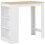 VidaXL vidaXL Bar Table with Shelf White Coffee Dining Tall Breakfast Side End Stand 1