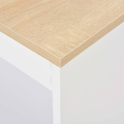VidaXL vidaXL Bar Table with Shelf White Coffee Dining Tall Breakfast Side End Stand 1