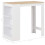 VidaXL vidaXL Bar Table with Shelf White Coffee Dining Tall Breakfast Side End Stand 6
