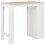 VidaXL vidaXL Bar Table with Shelf White Coffee Dining Tall Breakfast Side End Stand 4