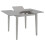 VidaXL vidaXL Extendable Dining Table Grey 80-120cm MDF Square Kitchen Dinner Stand 2