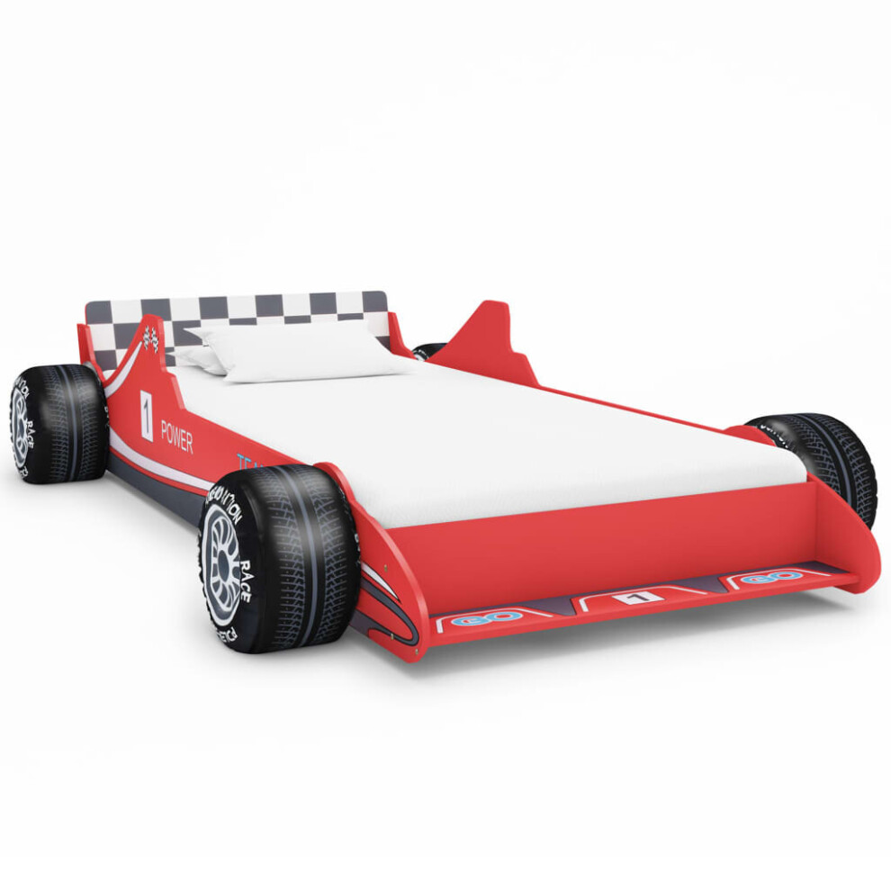 vidaXL Children's Race Car Bed 90x200cm Red Toddler Beds Kid's Bed Design Bed