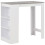 VidaXL vidaXL Bar Table with Shelf White Coffee Dining Tall Breakfast Side End Stand 1