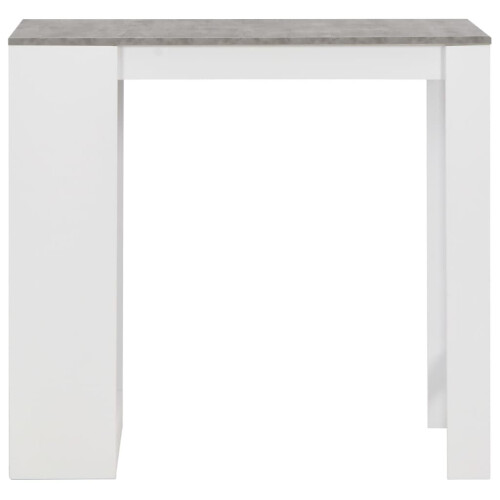 VidaXL vidaXL Bar Table with Shelf White Coffee Dining Tall Breakfast Side End Stand 1