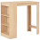 VidaXL vidaXL Bar Table with Shelf Oak Kitchen Coffee Dining Breakfast Side End Stand 1