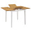 VidaXL vidaXL Extendable Dining Table White 80-120cm MDF Square Kitchen Dinner Stand 2