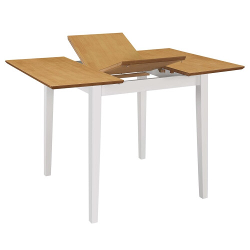 VidaXL vidaXL Extendable Dining Table White 80-120cm MDF Square Kitchen Dinner Stand 1