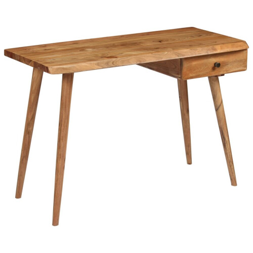 VidaXL vidaXL Solid Acacia Wood Writing Table 110x50x76cm Home Office Study Desk