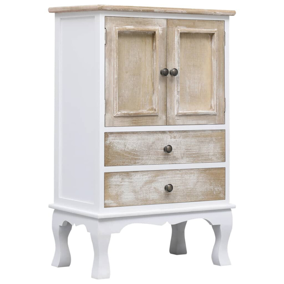 Vidaxl Drawer Cabinet White Wood Side Wooden Sideboard End Storage Bedside