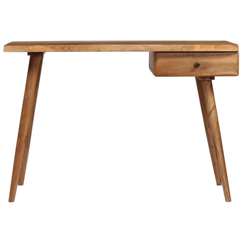 VidaXL vidaXL Solid Acacia Wood Writing Table 110x50x76cm Home Office Study Desk 1