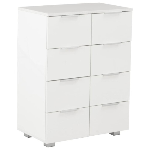 VidaXL vidaXL Sideboard High Gloss White Engineered Wood Cabinet Organiser Stand 1