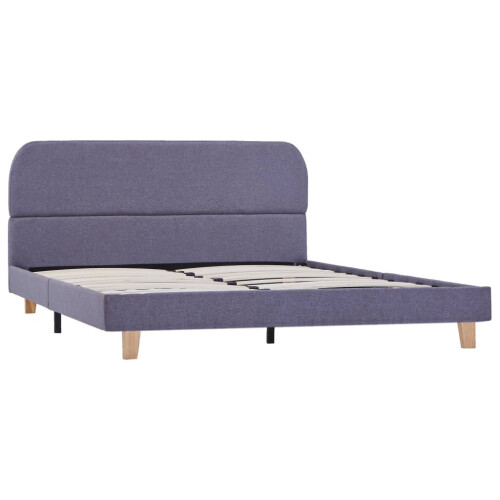VidaXL vidaXL Bed Frame without Mattress Bed Base Light Grey Fabric 135x190 cm Double 1