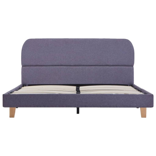 VidaXL vidaXL Bed Frame without Mattress Bed Base Light Grey Fabric 135x190 cm Double 2