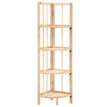 vidaXL Corner Shelf Cedar Wood 27x27x110cm Home Standing Display Storage Unit