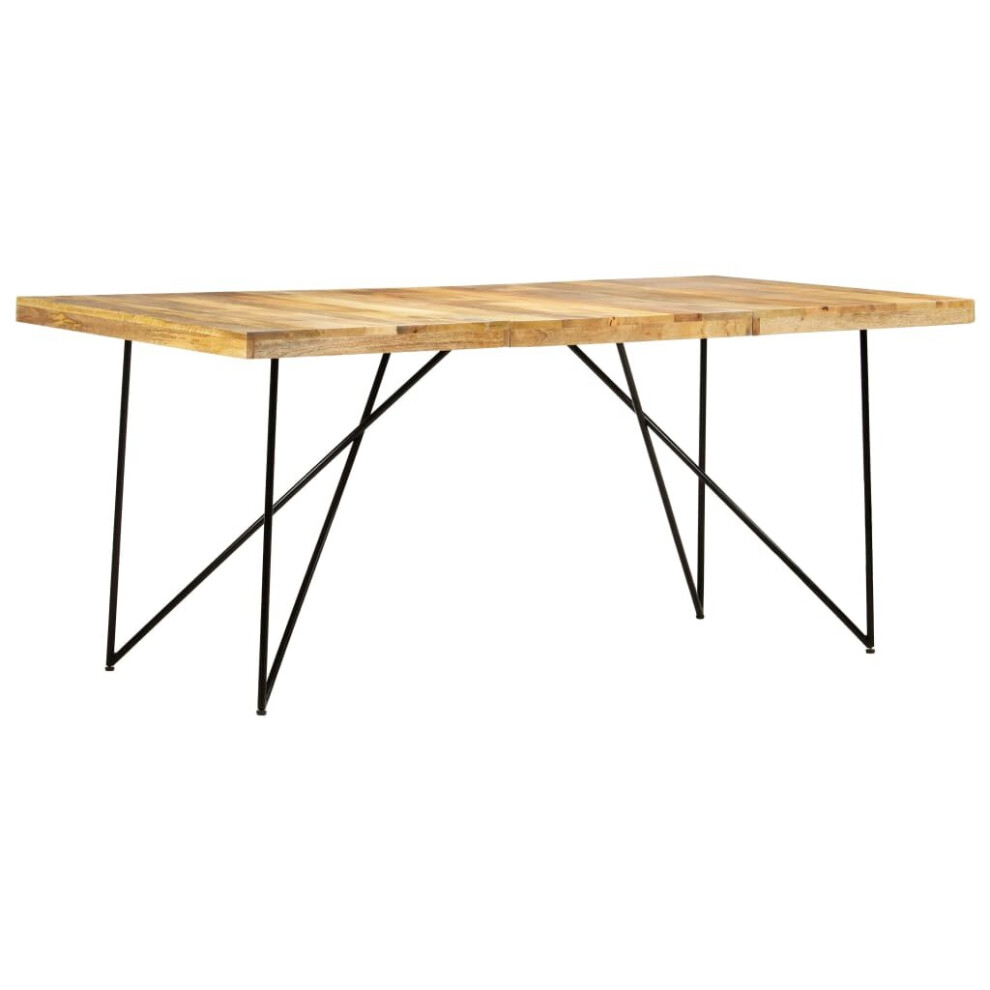 Vidaxl Solid Mango Wood Dining Table Dinner Home Kitchen Dining Room Table