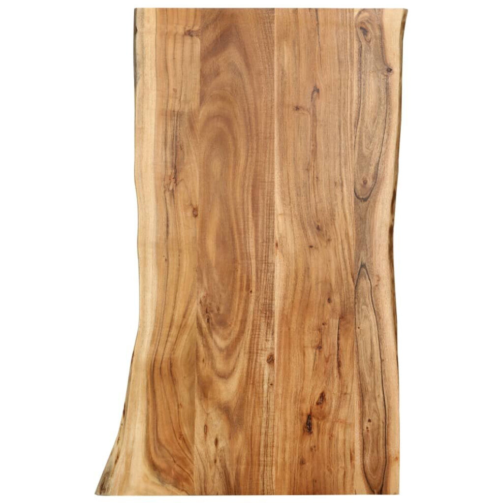 vidaXL Solid Acacia Wood Tabletop 100x(50-60)x2.5cm Table Replacement Top