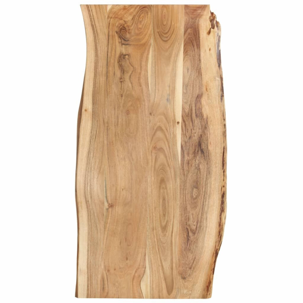 vidaXL Solid Acacia Wood Tabletop 118x(50-60)x2.5cm Table Replacement Top