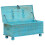 VidaXL vidaXL Solid Mango Wood Storage Chest Blue 100x40x41cm Organiser Trunk Case 4