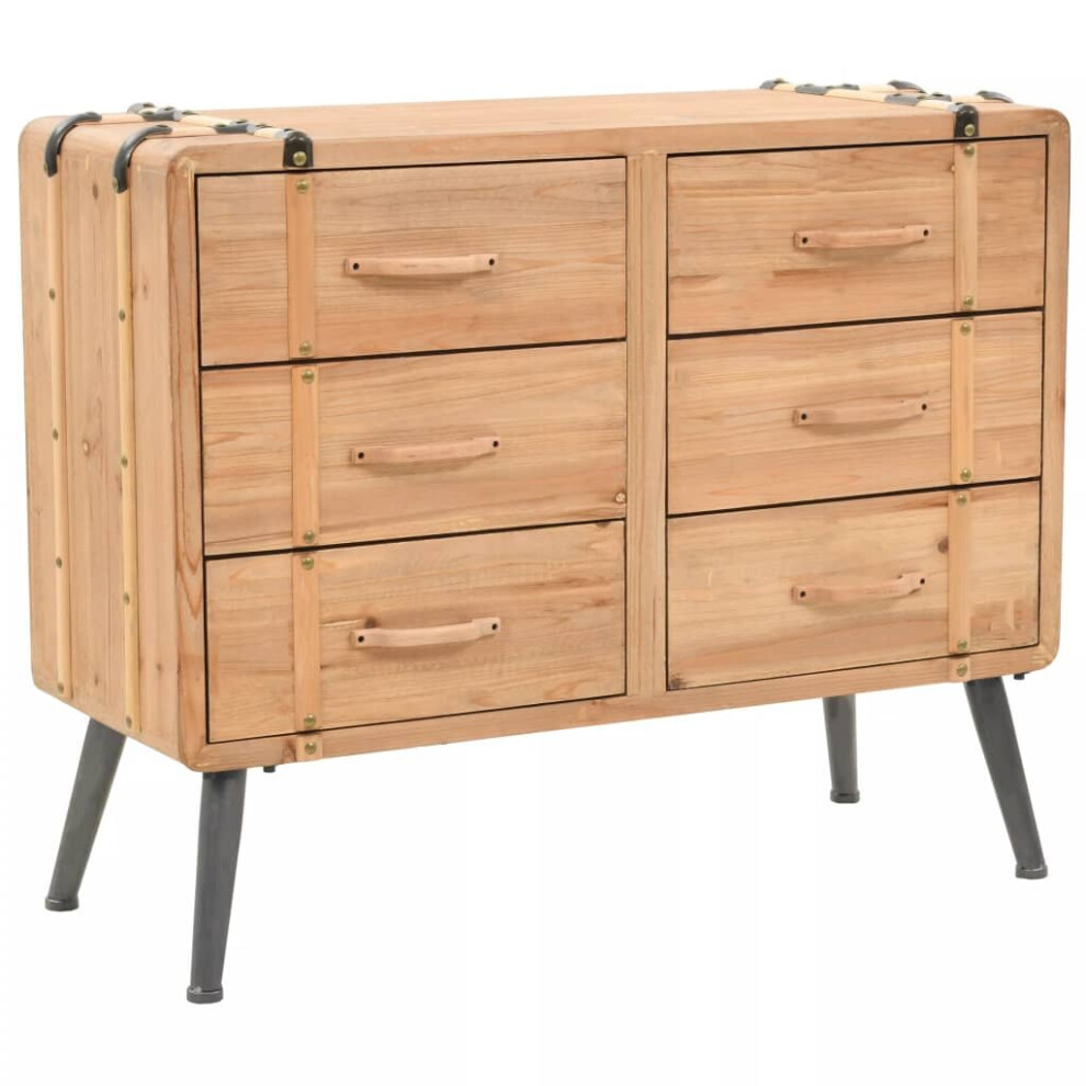 Vidaxl Solid Fir Wood Drawer Cabinet 91X35x73cm Home Sideboard Storage Unit