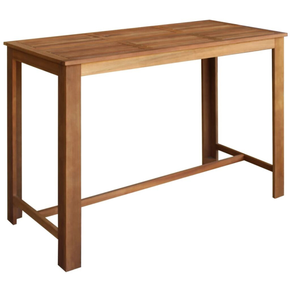 Vidaxl Solid Acacia Wood Bar Table 150X70x105cm Kitchen Dining Room Furniture