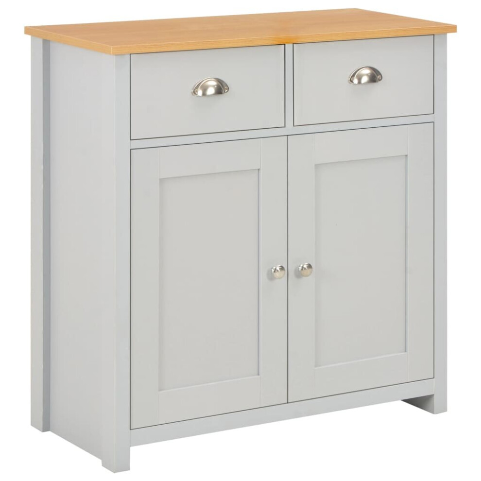 vidaXL Sideboard Grey Cabinet Organiser Storage Buffet Display Console Table